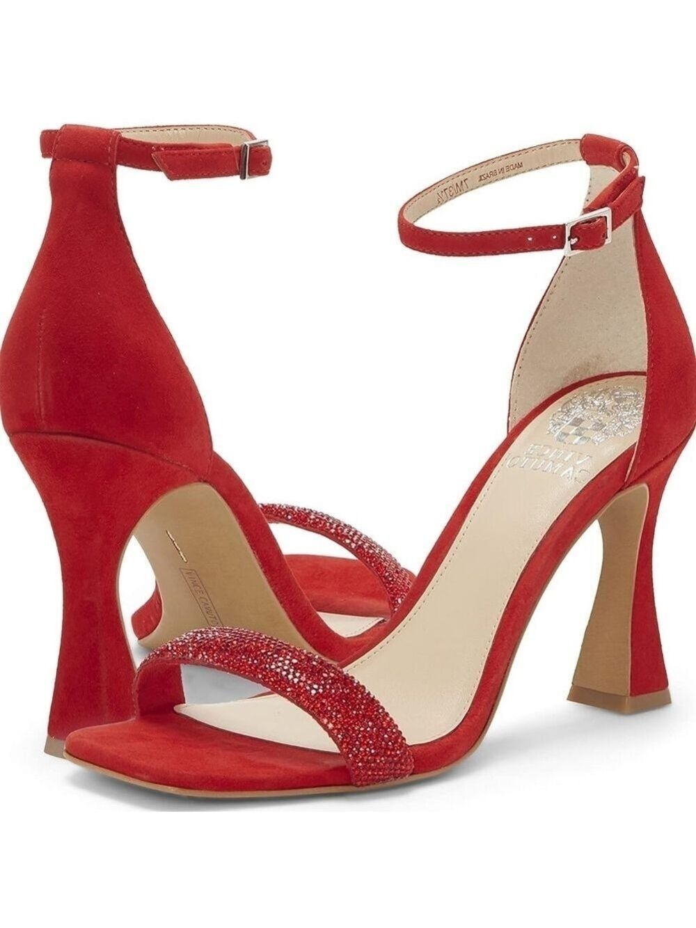 Vince Camuto Relasha Cherry Berry High Heel Suede Embellished Dress Shoe